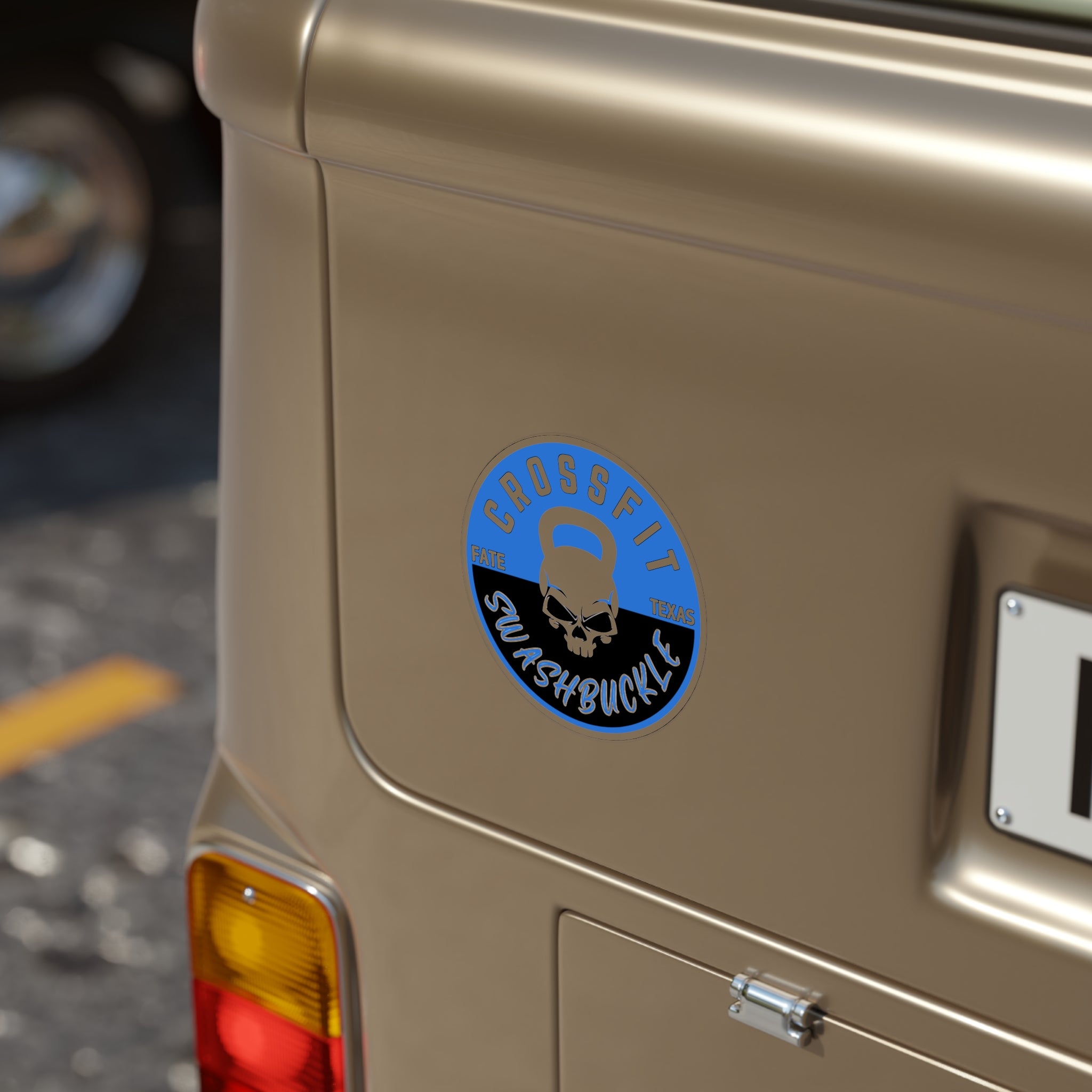 CrossFit Swashbuckle Round Outdoor Sticker — Car Decal